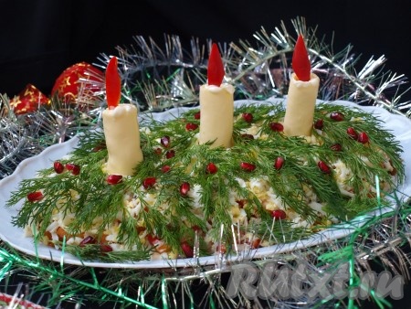 Салат "Рождественские свечи"